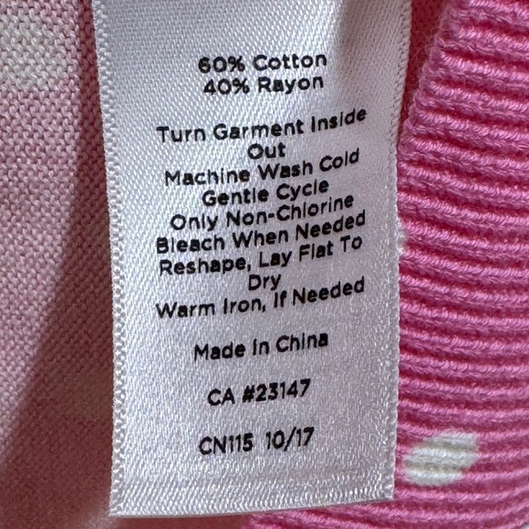Talbots Woman Pink Polka Dot Sweater‎ Knit Vest 2X Preppy Academia Church Office - Picture 5 of 7